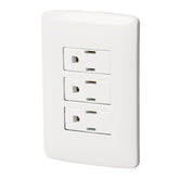 tapa con contacto triple aterrizados linea italiana